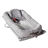 ベッドインベッド　添い寝ベッド おむつ換え　ベビーベッド　ベッドガード　枕付き (グレー)