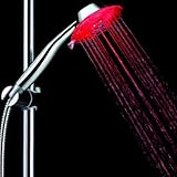 Kingzerハンドヘルド水グロー7 LEDフラッシュライトの色変更降雨シャワーヘッド2モード