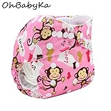 Ohbabyka布おむつ おむつカバー ベビー 布オムツ おむつ オムツ フリーサイズ サイズ調節可 子供服 しゃれ かわいい キッズ服 ベビー服 漏れにく 吸水性が優れてる 猿 羽毛 ドット 手のひ