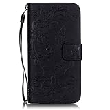 Zeebox LG K7 / Tribute 5 ケース PUレザー 手帳型ケース カード収納 ホルダー LG K7 / Tribute 5 用 カバー 無期限生涯補償付き (ブラック)