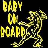 TREZ BABY ON BOARD 鳥獣戯画 カエル かえる 蛙 ステッカー 鳥獣人物戯画 ステッカー 【BABY IN CAR】 (イエロー)