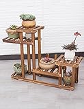 CHAOXIANG フラワーシェルフウッドフロアタイプ6層フラワーポットシェルフヨーロッパのシンプルな植物シェルフポットシェルフ (色 : ブラウン ぶらうん, サイズ さいず : 83.5cm*20