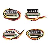 Dolity デジタル電圧計　4個入り　電圧テスター　3線式　DC 0-100V　高精度　安定性　お買い得　