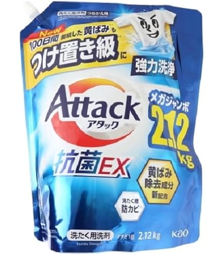 Amazon | 花王(Kao) アタック抗菌EX 詰替 超特大 2120g | 花王(Kao