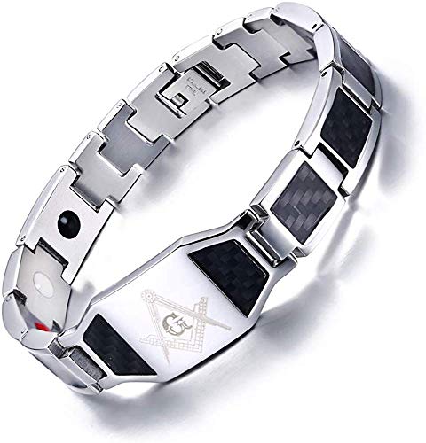 Mua Rockyu 人気 ブランド ブレスレット メンズ チタン シルバー