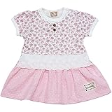【本体綿100％】2017年 夏物 UZULAND ウズランド 小花切替 半袖ワンピース ピンク◇90cm