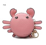 High Quality Cute Crab Girl Women Small Coin Purse Bag wallet BY EagleWood (Pink)