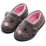[スゴフィ]SGFY　ベビー スリッパ 子供 キッズ 用 室内 部屋 かわいい おしゃれ シューズ アニマル 動物 もこもこ ガールズ ボーイズ 男の子 女の子 猫 モチーフ (S, グレー)