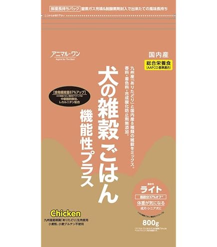 Amazon.co.jp: アニマル・ワン アニマルワン 犬の雑穀ごはん ライト