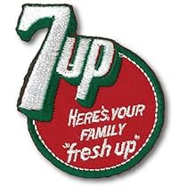 オリジナル　ワッペン7/15 Amazon.co.jp: アイロンワッペン【7UP】 セブンアップ ロゴ