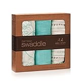 (エイデンアンドアネイ) aden+anais おくるみ スワドル aden+anis bamboo swaddle 3-pack アズール [並行輸入品]