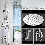 A すべての銅シャワー蛇口のレインシャワーノズル加圧さスーツスリムホット＆コールドシャワーを設定します。