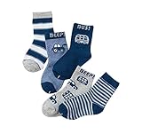 3歳から5歳までの5つのベビーキッズコットンソックス通気性ソックスのパック