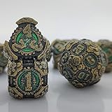 サイコロ 多面体 ダイス 多面体サイコロ 7個入り D20 D12 D10 D8 D6 D4 Dungeons and Dragons 、DND、 TRPG、 MTGなどテーブルゲーム用テーブルゲーム ロールプレイングボードゲーム ギフト (ブロンズとグリーンの組み合わせ)