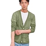 Amazon Ftela フテラ メンズ カーディガン ジャケット セーター 羽織 シンプル 無地 長袖 ボタン 春夏秋冬 カーディガン 通販
