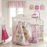 Owlphabet 4 Piece Crib Bedding Set Color: Pink by Laura Ashley Baby [並行輸入品]