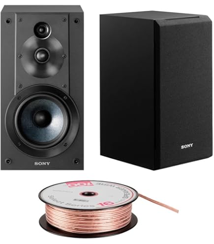 Sony SSCS5 3-Way 3-Driver Bookshelf Speaker System (Black