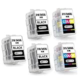 キャノン BC-345 BC-346 ブラック３個＋カラー２個セット プリンターインク 詰め替えインク BC-345XL BC-346XL BC345 BC346 CANON 対応プリンター PIXUS TS3330 TS203 TS3130 TS3130S TR4530 プリンターインク BC345BK BC346CL BC-345BK BC-346CL