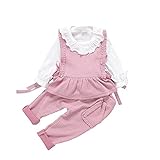 子供上下セット服 女の子 服 長袖 秋 Pojour Tシャツ＆パンツ 可愛いベビールームウェア 子供3セット 丸首 普段着 カジュアル スポーツ 旅行 記念日 プレゼント ピンク