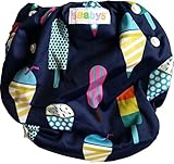 ベビーの水遊びにスイムパンツ　★赤ちゃんの水あそびに！洗って使えるので紙パンツよりとっても経済的でかわいいので大人気 (Navy Ice creams)