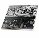 3drose Scenes from the Pastマジックランタン – エドワードヴィンテージ工業Printing Pressプロセスno 4 1910 – タイル 8-Inch-Ceramic 