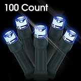 GearIT LED Christmas Lights 100 Count LED Solar Powered String Lights Holiday Decorations for Outdoo