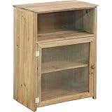 ネットキャビネット(収納チェスト) 【moku】 3段 木製/スチール アンティーク調 ブラウン 【完成品】