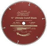 Freud LU85R015 15-Inch 108 Tooth ATB Ultimate Cut-Off Saw Blade with 1-Inch Arbor and PermaShield Co