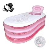 Opar折り畳み式電動エアーポンプと耐久性のある大人のSPAインフレータブルバスタブ（ピンク）