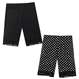 (ドット/90cm)子供服 女の子 レギンス ボトム 吸汗速乾加工 裾レース 無地 ドット 女児 ベビー