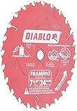 Freud D0724A Diablo 7-1/4-Inch 24 Tooth ATB Framing Saw Blade with 5/8-Inch and Diamond Knockout Arb