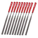 uxcell　ハンドヤスリ　140mmの長さ　宝石細工　10本入り　フラットダイヤモンド