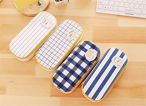 Cute Minorペンケース 超ファッション 缟筆箱 たっぷり入る 男女兼用 おしゃれ シンプル かわいい 高校生 筆箱 ミルク 文具百貨