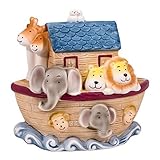 Children's 6.25" H Noah's Ark Animal Filled Porcelian Desk Top Night Light by Roman [並行輸入品]