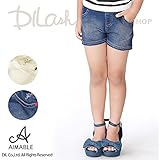 (エマーブル) AIMABLEストレッチデニムショートパンツ/夏 110 アイボリー