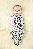 100% Organic Cotton Simple Swaddle, Cow (0-3 Months) by Lollipop and Lullaby