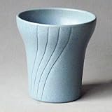 信楽焼 陶器製植木鉢カバー サンポット ブルー 7号 穴無し 2個入り ／アウトレット数量限定品