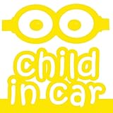 大人気！ミニオン　チャイルド イン カー ステッカー　minion　child in car /車用/シール/ Vinyl//ステッカー/mcic (黄)