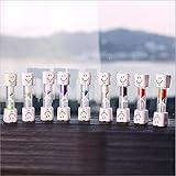 TOPmountain 1/3/5/10/20分スマイルフェイス 砂時計 砂時計タイマー 砂時計メーター ホームキッチンの装飾 ユニークなギフトの色ランダム（1PC）