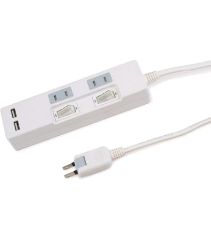 Amazon.co.jp: STYLED USB付き電源タップ 2m 延長コード 合計2.4