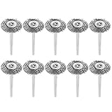 スチールワイヤー研磨ホイール スチールワイヤ研磨ブラシ スチールワイヤーブラシ ワイヤーブラシ 10個 25ミリメートル ミニステンレス鋼 グラインダー回転ツール 高効率