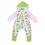 (プタス)Putars ベビー服 子供服 ロンパース 女の子 男の子 長袖 パーカー 花柄 水玉柄 可愛い 秋 冬 新生児 歩行服 出産お祝い 記念日 プレゼント 0-24ヶ月