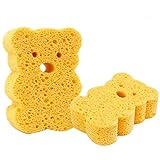 子供用　スポンジ　お風呂スポンジ　ベビー用　カートン　可愛い　入浴用 (ウッドカラークマ)