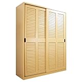 引き戸 ルーバー ロッカー ANEMONE〔アネモネ〕　 幅 150cm　ナチュラル[■]