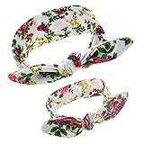 【ノーブランド 品】カチューシャ　ヘアバンド　ママと赤ちゃん　セット　ファッション　かわいい　あくせさりー　全3色 - ホワイト