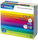 （まとめ買い） 三菱化学メディア Verbatim CD-R 700MB 1回記録用 48倍速 5mmケース 10枚パック SR80SP10V1 【×3】
