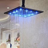 HiendureオイルはブロンズシャワーヘッドLED 10*10 inches HB