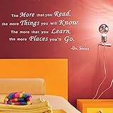 Pop Decors WL-0033-Va Inspirational Quote Wall Decal The More That You Read [並行輸入品]
