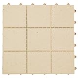 ジョイントタイル ジョイントマット ガーデンタイル エクステリア マット 〔幅30cm〕 9枚セット アイボリー