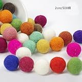 Mamimami Home クリスマスデコレーション ウールフェルトボール 20MM 手作り 生態や自然羊毛 フェルトボール 装飾ビーズ 500個/混合色 （13色以上）